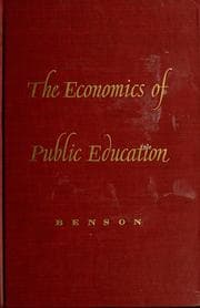 Tapa de The economics of public education