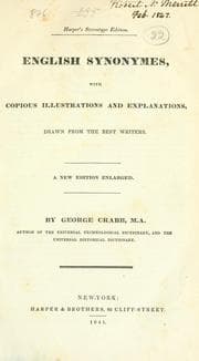 Tapa de English synonymes with copious illus. and explanations drawn from the best writers