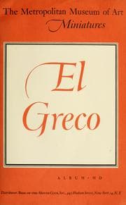Tapa de El Greco, 1541-1614.