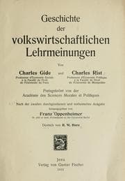 Tapa de Geschichte der volkswirtschaftlichen Lehrmeinungen