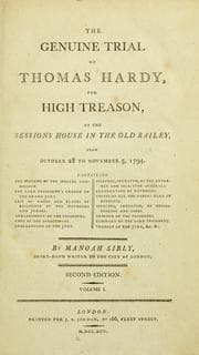 Tapa de The genuine trial of Thomas Hardy, for high treason