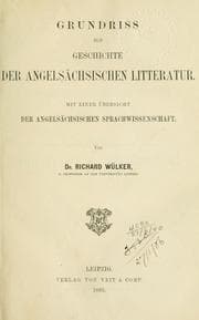 Tapa de Grundriss zur Geschichte der angelsächsischen Litteratur
