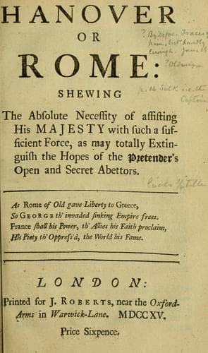 Tapa de Hanover or Rome