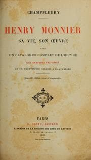 Tapa de Henry Monnier, sa vie, son uvre