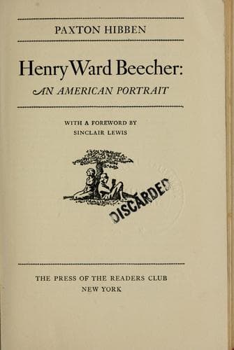 Tapa de Henry Ward Beecher