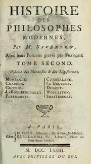 Tapa de Histoire des philosophes modernes