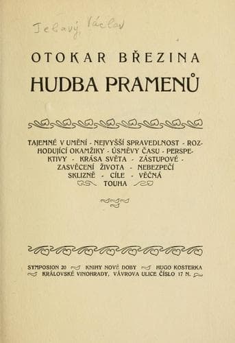 Tapa de Hudba pramen.