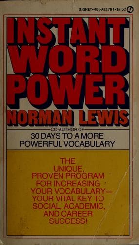 Tapa de Instant word power