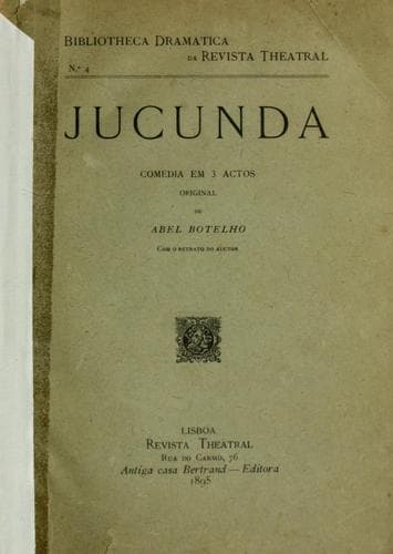 Tapa de Jucunda: comédia em 3 actos