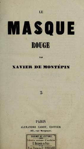 Tapa de Le masque rouge