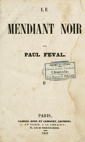 Tapa de Le mendiant noir
