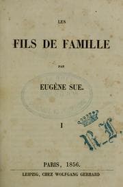 Tapa de Les fils de famille