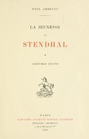 Tapa de La jeunesse de Stendhal