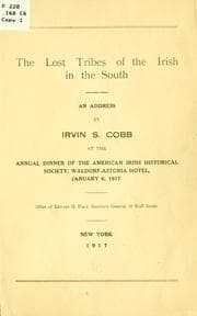 Tapa de The lost tribes of the Irish in the South