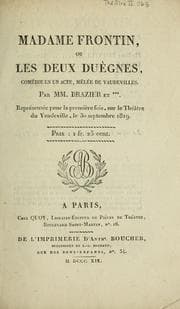 Tapa de Madame Frontin, ou, Les deux duègnes