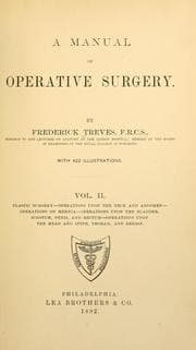 Tapa de A manual of operative surgery