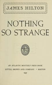 Tapa de Nothing so strange