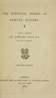 Tapa de The poetical works of Samuel Rogers