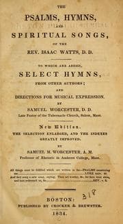 Tapa de The Psalms, hymns and spiritual songs of the Rev. Isaac Watts