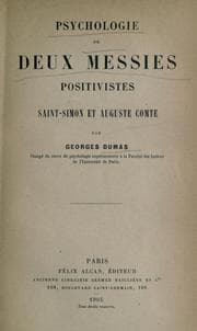 Tapa de Psychologie de deux messies positivistes, Saint-Simon et Auguste Comte