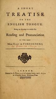 Tapa de A short treatise on the English tongue