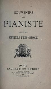 Tapa de Souvenirs d'un pianiste, réponse aux Souvenirs d'une Cosaque