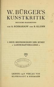 Tapa de W. Bürger's Kunstkritik