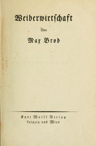 Tapa de Weiberwirtschaft