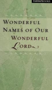 Tapa de Wonderful names of our wonderful Lord