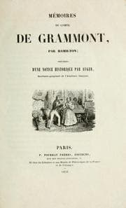 Tapa de Mémoires du comte de Grammont