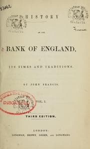 Tapa de History of the Bank of England