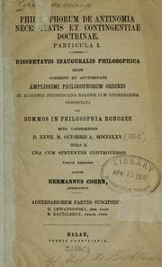 Tapa de Philosophorum de antinomia necessitatis et contingentiae doctrinae
