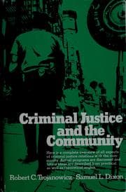 Tapa de Criminal justice and the community