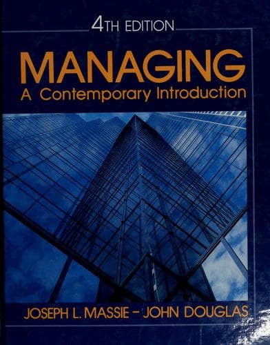Tapa de Managing, a contemporary introduction