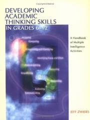 Tapa de Developing academic thinking skills in grades 6-12
