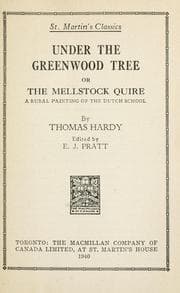 Tapa de Under the greenwood tree, or, The Mellstock quire; a rural painting of the Dutch school