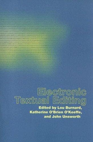 Tapa de Electronic textual editing