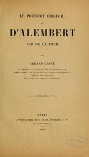 Tapa de Le Portrait original de d'Alembert par de la Tour
