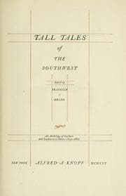 Tapa de Tall tales of the Southwest