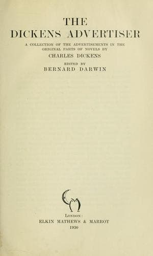 Tapa de The Dickens advertiser