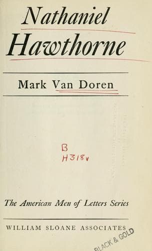 Tapa de Nathaniel Hawthorne