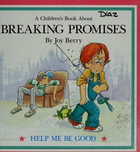 Tapa de A children's book about breaking promises