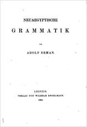 Tapa de Neuaegyptische Grammatik