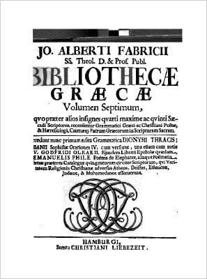 Tapa de Bibliothecae Graecae