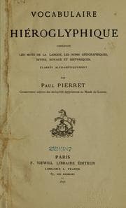 Tapa de Vocabulaire hiéroglyphique