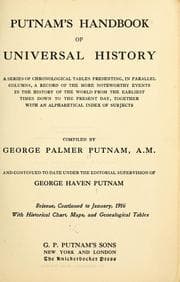 Tapa de Putnam's handbook of universal history