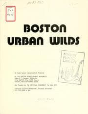 Tapa de Boston urban wilds: an open space conservation program
