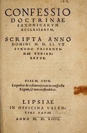 Tapa de Confessio doctrinae Saxonicarum ecclesiarum