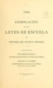 Tapa de Compilación de las leyes de escuela del Estado de Nuevo Mexico