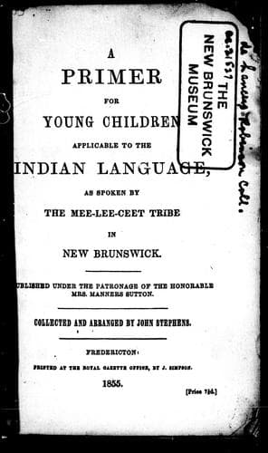 Tapa de A primer for young children